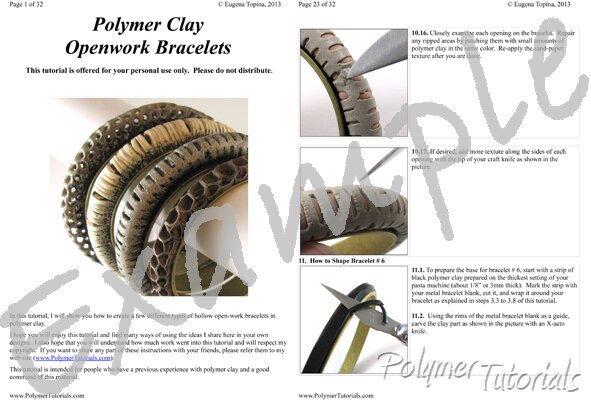 Image for Example Pages from Openwork Bracelets Polymer Clay Tutorial