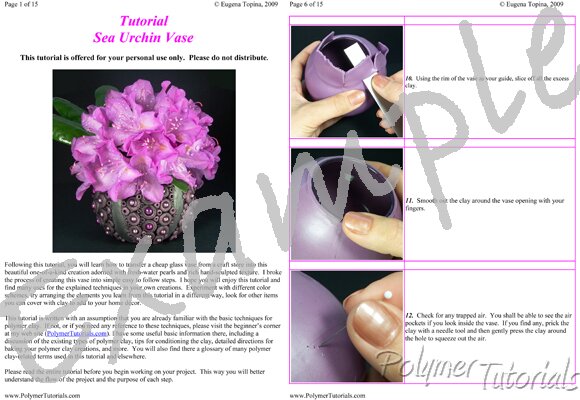 Image for Example Pages from Sea Urchin Vase Polymer Clay Tutoriall