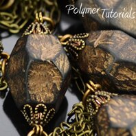 Image for polymer clay with Rub-n-Buff, tutorial
