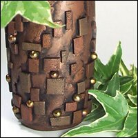 Image for a polymer clay vase with patina, tutorial