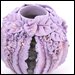Vase with Sculpted Lilac Flowers and Gemstones