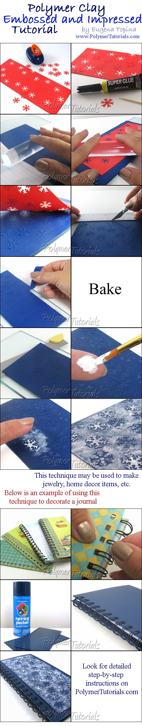 Image for Free Tutorial Embossed and Impressed Polymer Clay